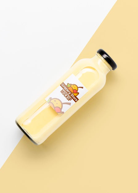 Free Naturally Grown Fruit For Smoothies Mock-Up Psd