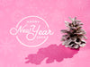 Free New Year 2020 Concept With Pine Cone And Shadow Psd