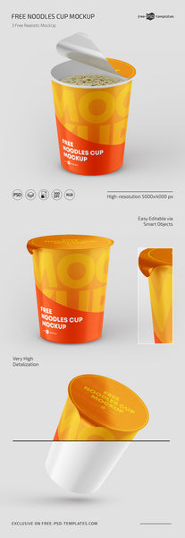 Free Noodles Cup Mockup