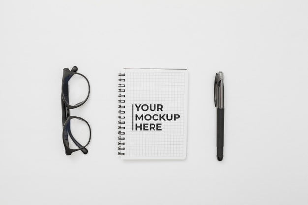 Free Office Desk Concept With Mock-Up Psd