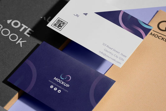 Free Office Stationery Mock-Up With Paper Psd