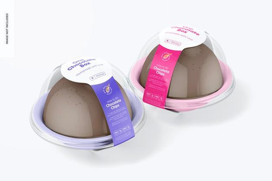 Free One Chocolate Boxes Mockup, Perspective Psd