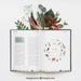 Free Open Book Mockup With Leaves Psd