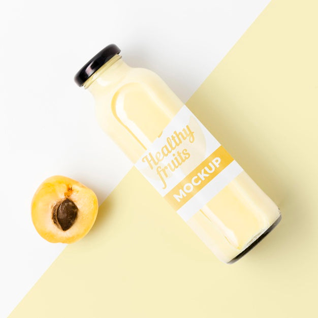 Free Organic Fruit Smoothie Drink Mock-Up Psd