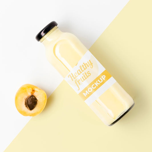 Free Organic Fruit Smoothie Drink Mock-Up Psd