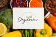 Free Organic Vegetables And Ingredients Top View Psd