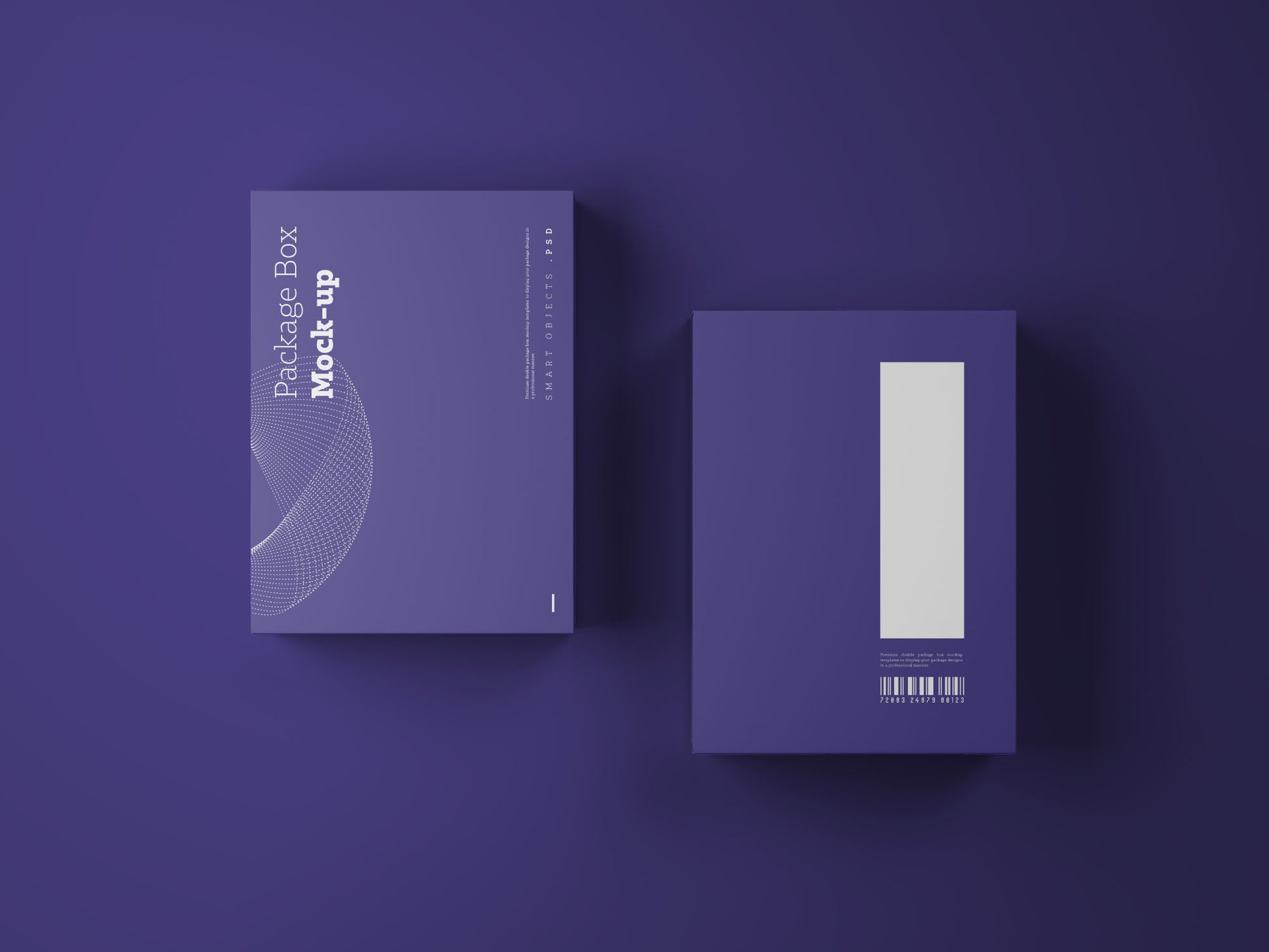 Free Package Box Mockup Top View