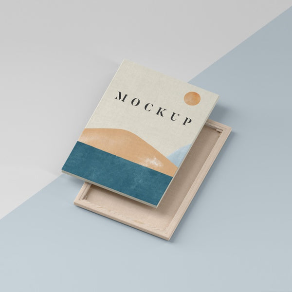 Free Painting Canvas Mock With Linen Fabric Psd