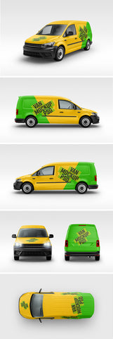 Free Panel Van Mockup Psd – 6 Angles
