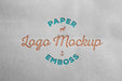 Free Paper Emboss Logo Mockup