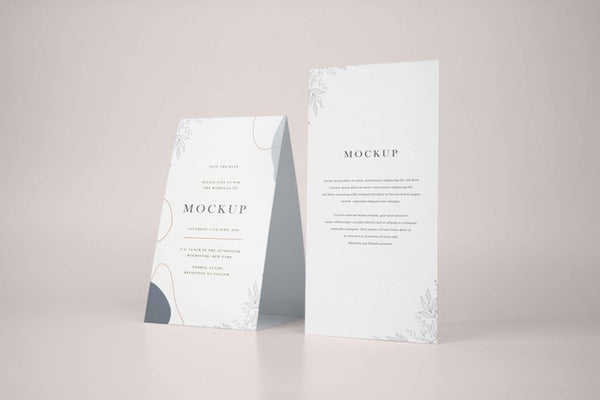 Free Paper Table Tent Mockup Design Psd