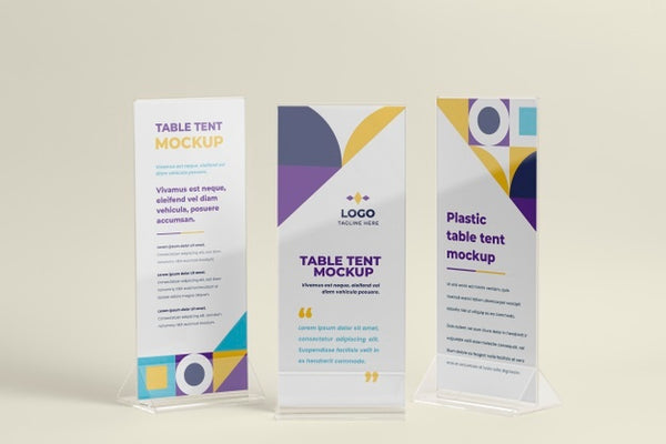 Free Paper Table Tent Mockup Isolated Psd