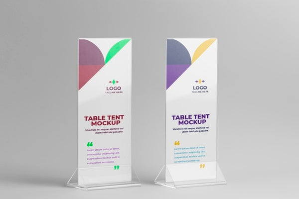 Free Paper Table Tent Mockup Isolated Psd