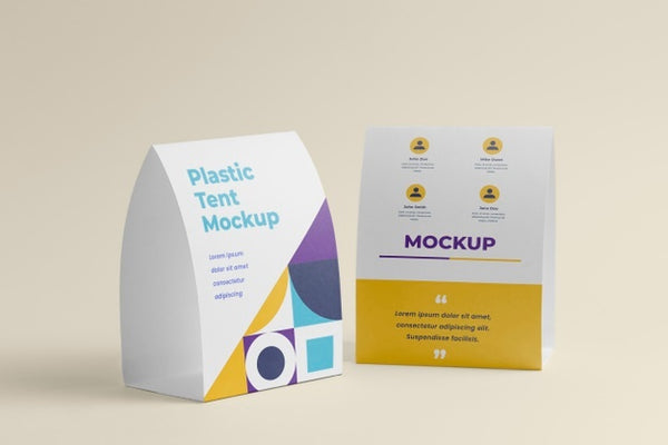 Free Paper Table Tent Mockup Isolated Psd