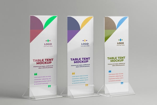 Free Paper Table Tent Mockup Isolated Psd