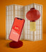 Free Phone Mock-Up Concept For Chinese New Year Psd