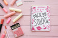 Free Pink Back To School Composition Psd