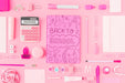 Free Pink Back To School Mockup With Notebook Cover Psd