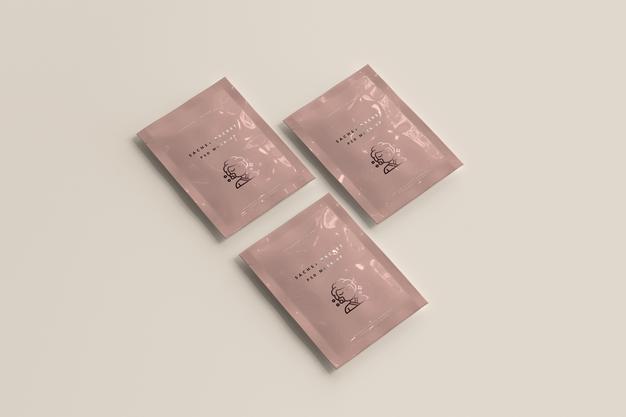 Free Plastic Sachet Packet Mockup Psd
