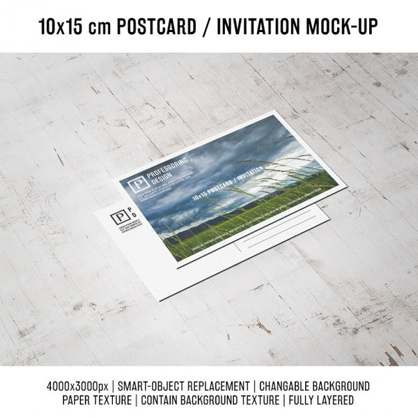 Free Postcard Mock Up Design Psd