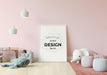 Free Poster Frame In Children'S Bedroom Mockup Psd