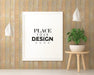 Free Poster Frame In Living Room Psd Mockup Psd