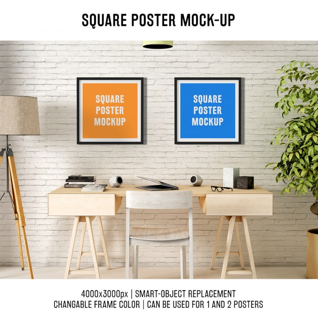 Free Posters Mock Up Design Psd