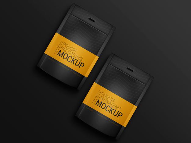 Free Pouch Packaging Mockup Psd