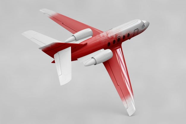 Free Private Plane Mockup Psd