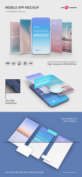 Free Psd Mobile App Mockup Templates