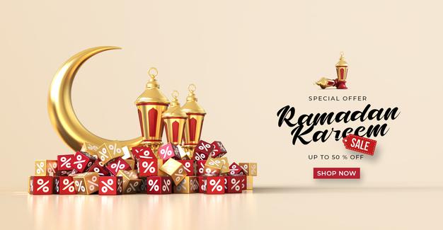 Free Ramadan Kareem Sale Banner Template Psd