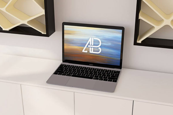 Free Realistic 12-Inch Macbook Mockup