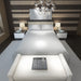 Free Realistic Modern Double Bedroom With Furniture And A Frame Psd
