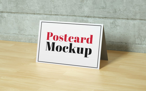 Free Realistic Postcard Mockup Psd