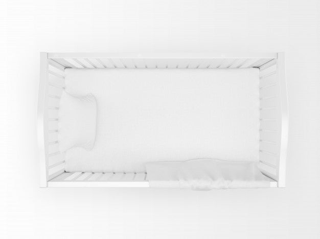 Free Realistic White Cradle Isolated On White On Top View Psd