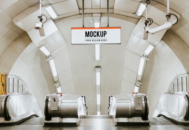 Free Rectangular Public Signage Board Mockup Psd