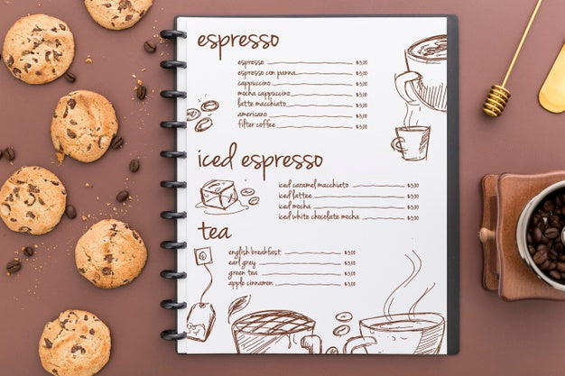 Free Restaurant Menu Concept Mock-Up Psd