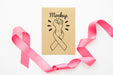 Free Ribbon And Fist Cancer Awareness Mock-Up Psd