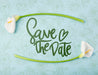 Free Save The Date Flowers Concept Mock-Up Psd