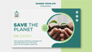 Free Save The Planet Concept Mock-Up Psd
