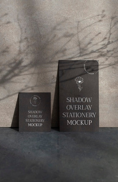 Free Shadow Overlay Stationery Mockup Psd