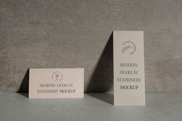 Free Shadow Overlay Stationery Mockup Psd