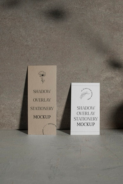 Free Shadow Overlay Stationery Mockup Psd