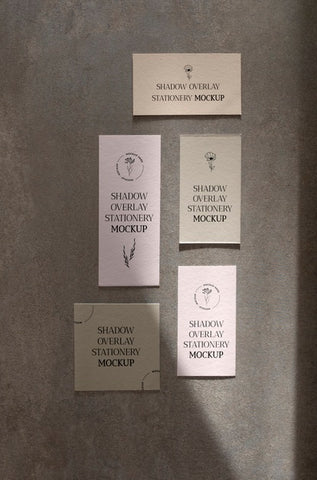 Free Shadow Overlay Stationery Mockup Psd