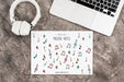 Free Sheet With Musical Notes Design Mock-Up Psd