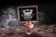 Free Slate Mockup With Halloween Concept Psd