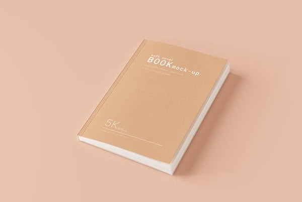 Free Soft Cover Book Mockup Scene Psd