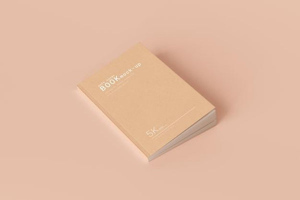 Free Soft Cover Book Mockup Scene Psd