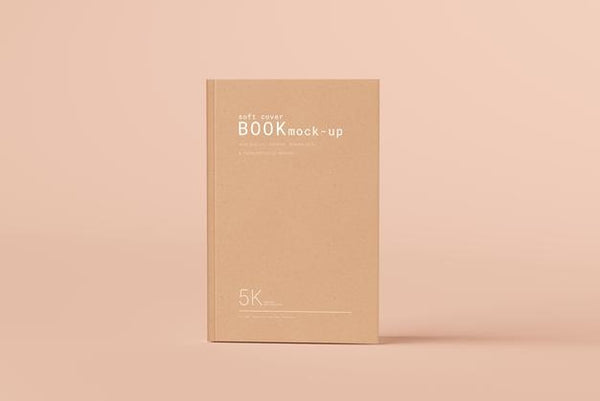 Free Soft Cover Book Mockup Scene Psd