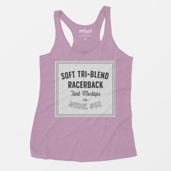 Free Soft Tri-Blend Racerback Tank Mockup 02 Psd